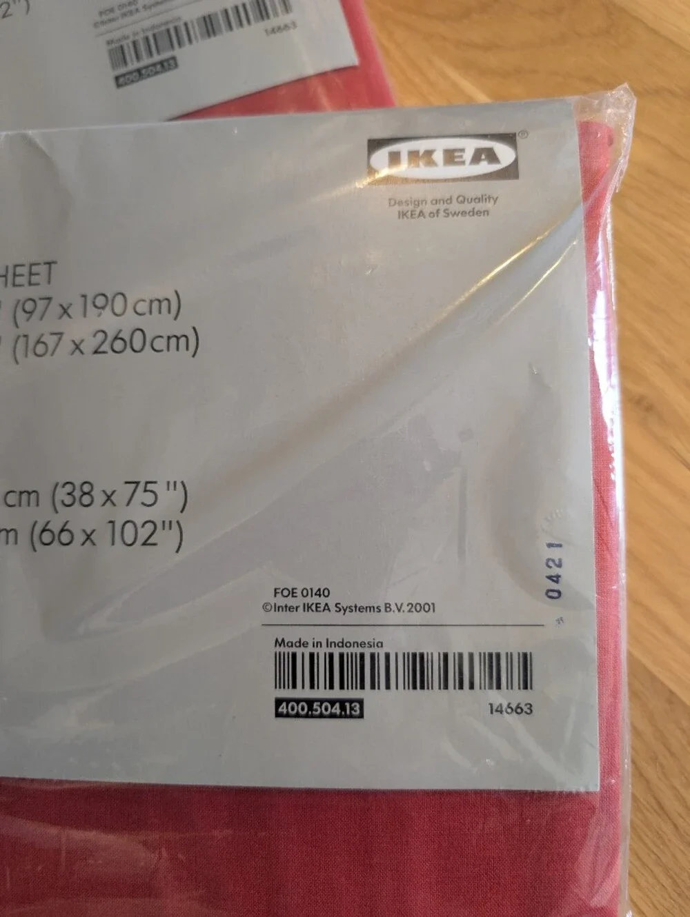 IKEA Sova Twin Flat Sheet NWT